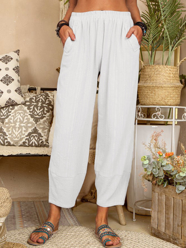 Loose Cotton Linen Casual Pants