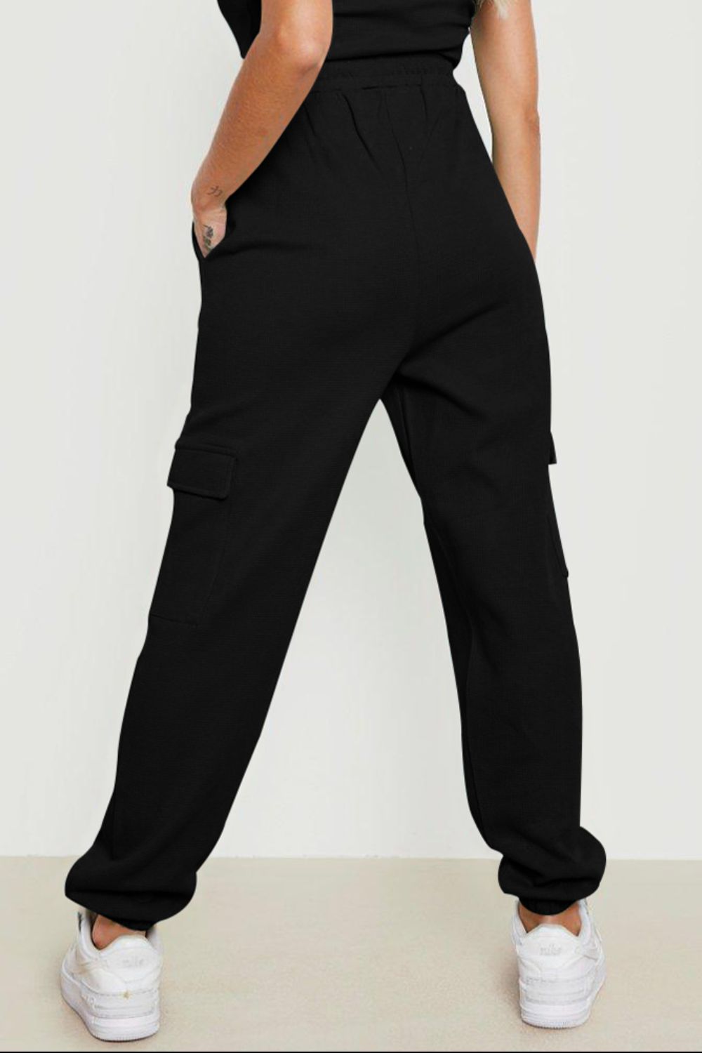 Black Drawstring Joggers with Pockets