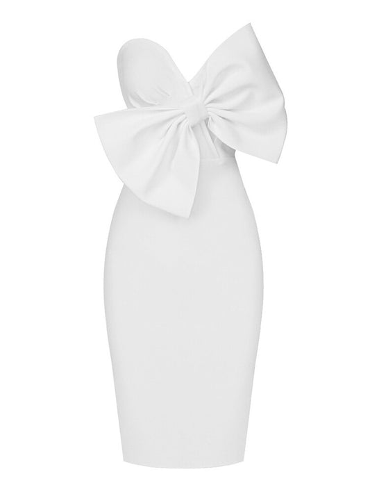 Spliced Bow Summer Dress - Whiicka