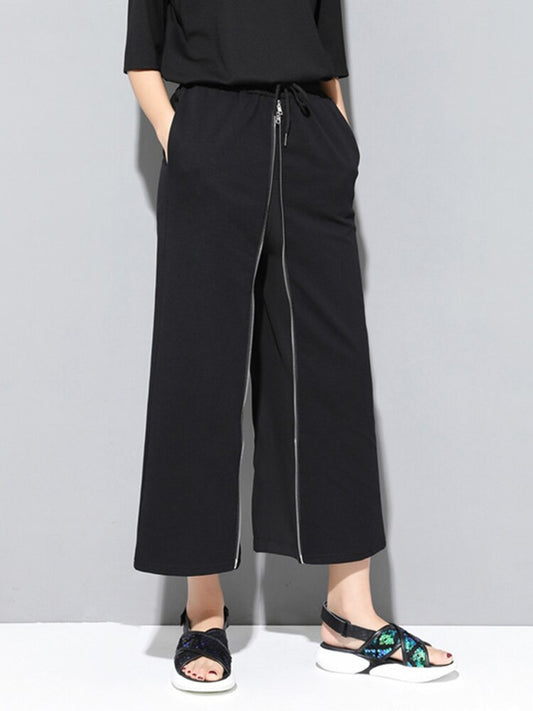 Zipper Two Ways Wear Trousers - Whiicka