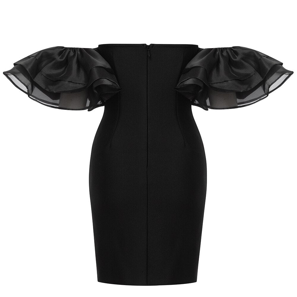 Sexy Bow Off Shoulder Evening Dress - Whiicka