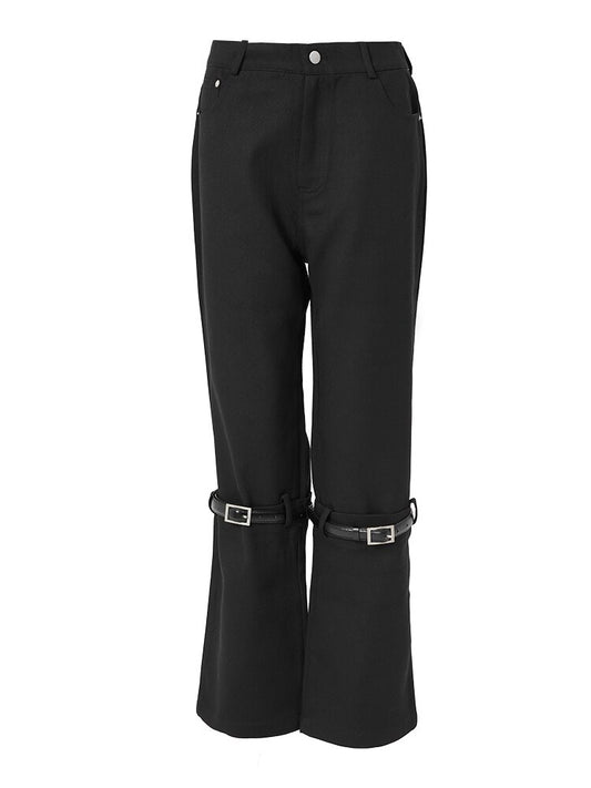 Creative Belted-Leg Design Pants - Whiicka