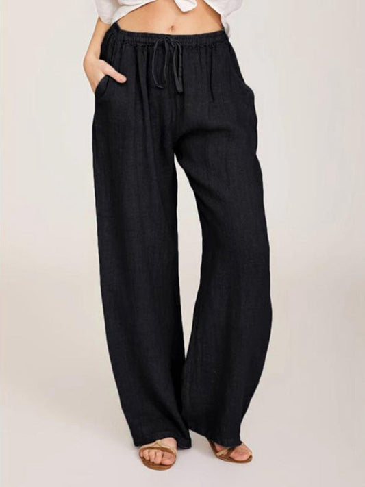 Casual Cotton Drawstring Pajama Pants