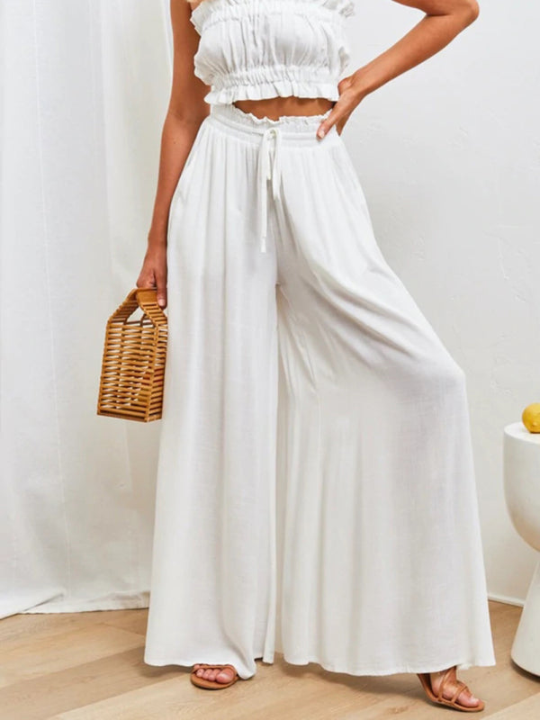 Casual wide-leg loose trousers