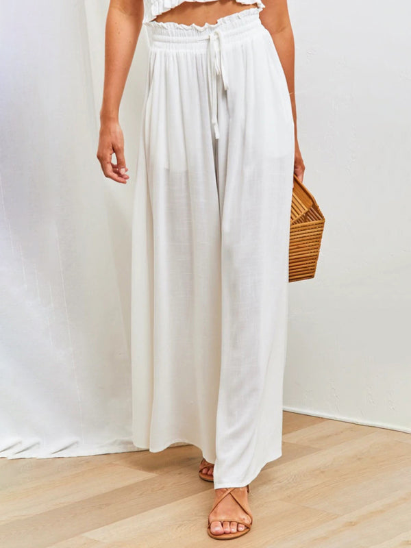 Casual wide-leg loose trousers