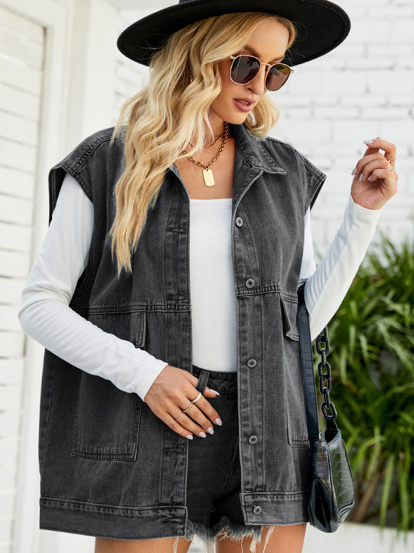 Denim Sleeveless vest summer fashion trend