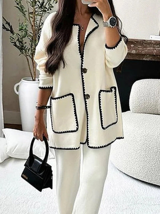 Elegant two-piece fashion suit set