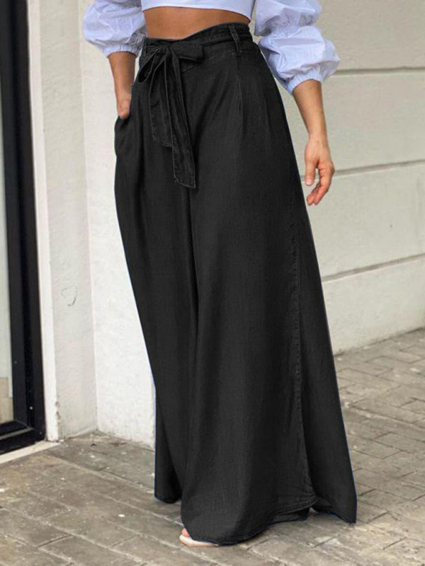 High waisted plus size denim maxi skirt