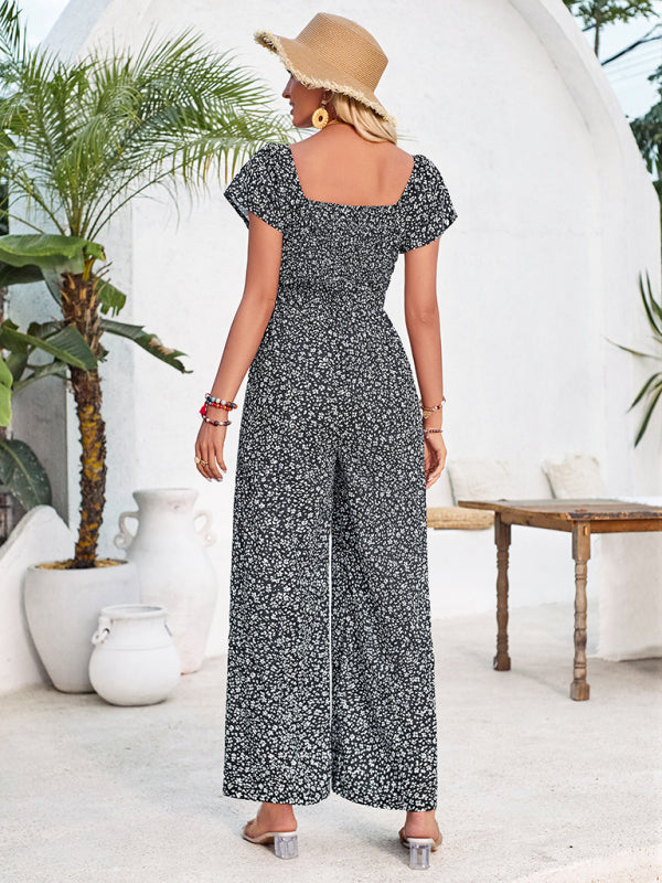 Women's floral print jumpsuit