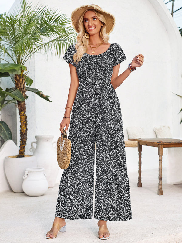 Women's floral print jumpsuit