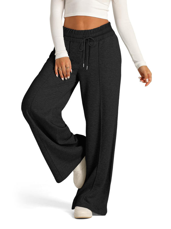 Women's Black Wide Leg Casual Pants