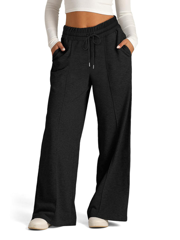 Women's Black Wide Leg Casual Pants