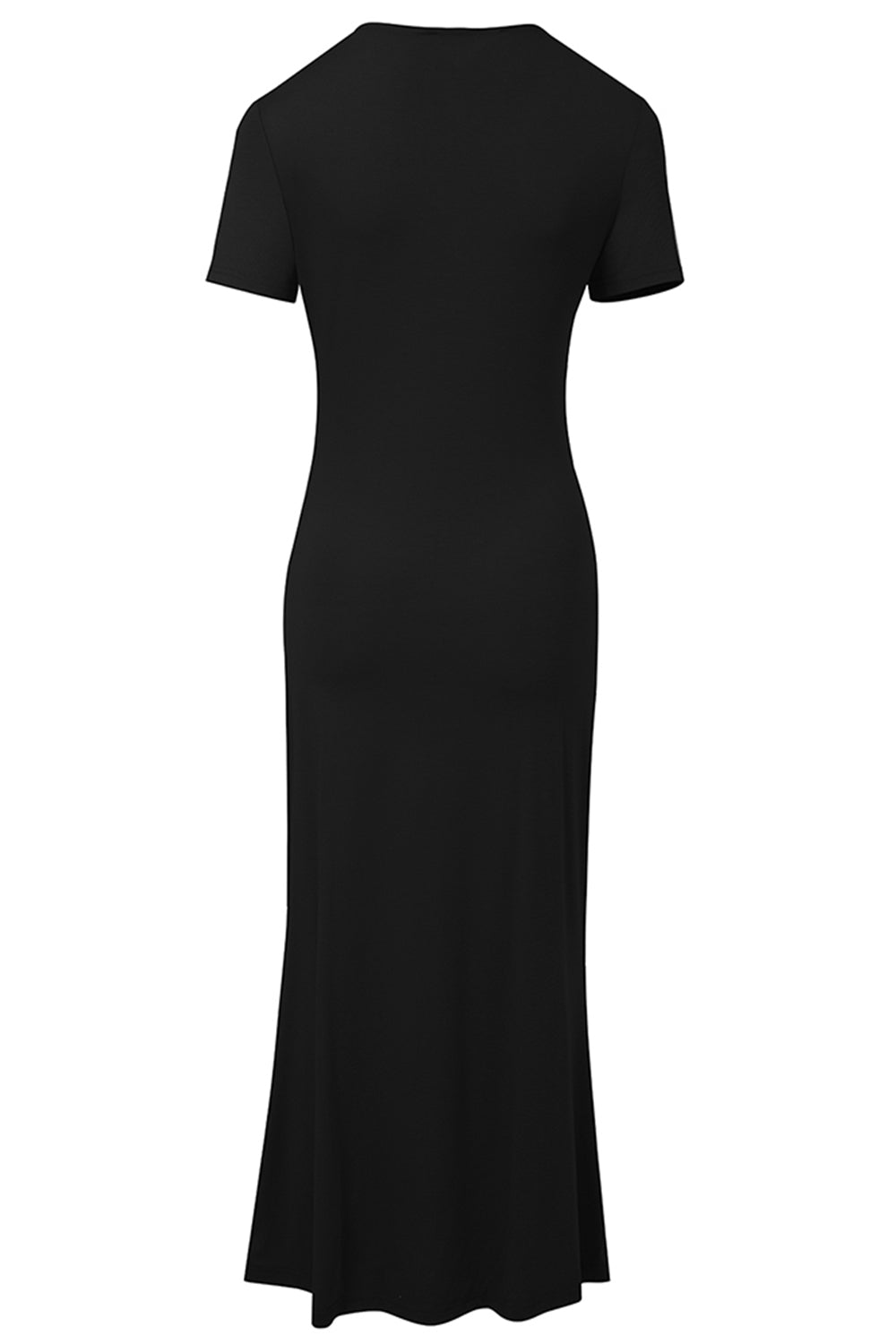 Asymmetrical Neck Ruched Midi Dress - Whiicka