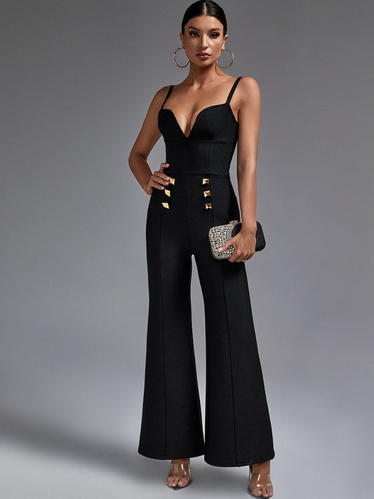 Wide Leg Party Jumpsuit - Whiicka