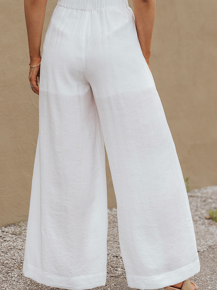 Wide Leg Buttoned Pants - Whiicka