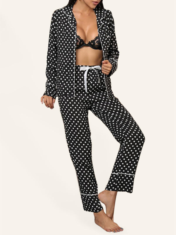 Polka dot long sleeved Pajamas set - Whiicka