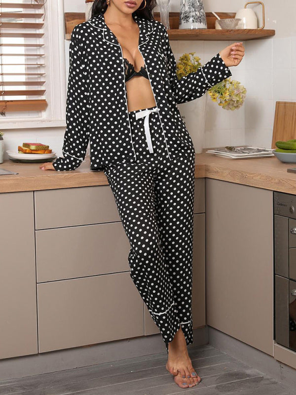 Polka dot long sleeved Pajamas set - Whiicka